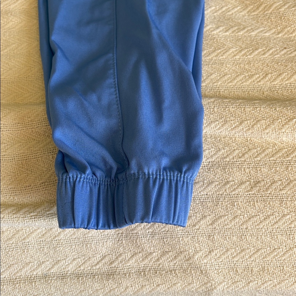 XS Healing Hands Blue Jogger Scrubs bottoms pants drawstring waist - Picture 5 of 11